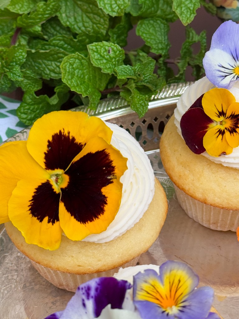 Pansy Cupcakes